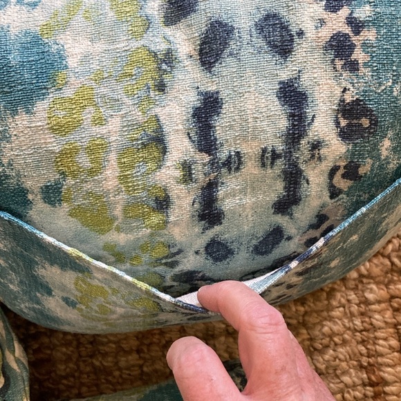 Pacific Coast Duck Feather & Down Filled Throw Pillow Set 17x17 Blue Green White - Picture 4 of 11